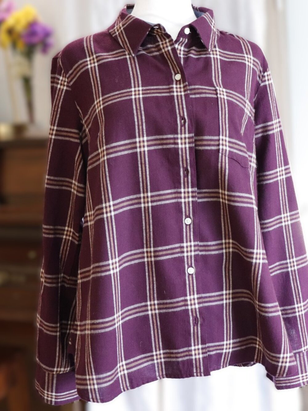 Tommy Hilfiger women's flannel shirt, L, NWT